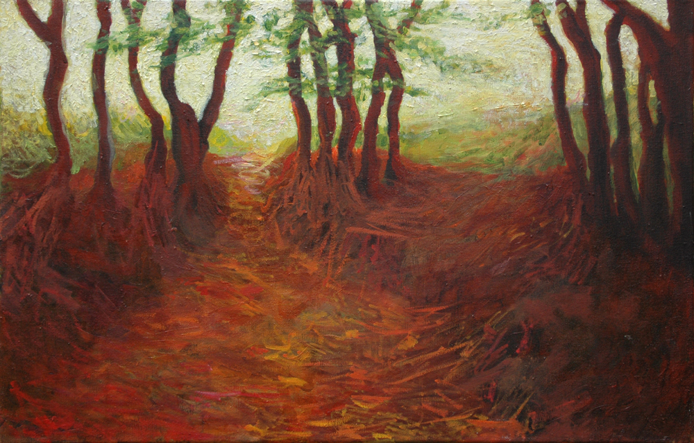 Jeseň v lese, olej na plátne, 45x70cm, 2007.jpg